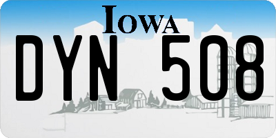 IA license plate DYN508