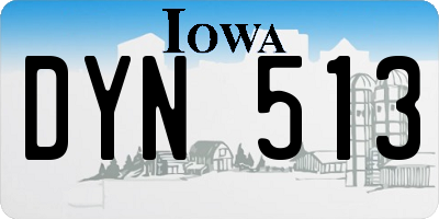 IA license plate DYN513