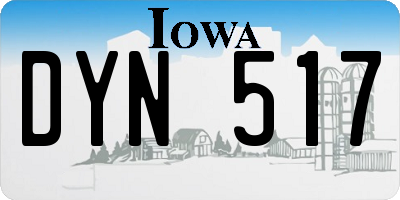 IA license plate DYN517