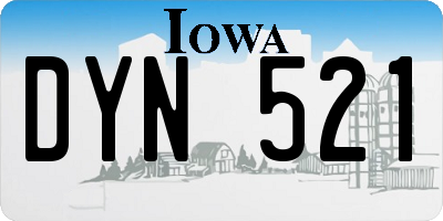 IA license plate DYN521