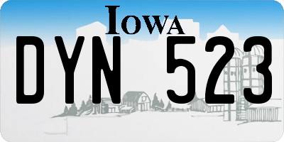 IA license plate DYN523