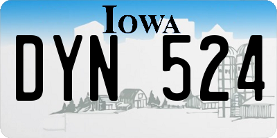 IA license plate DYN524