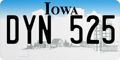 IA license plate DYN525