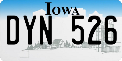 IA license plate DYN526