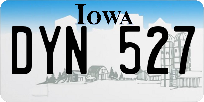 IA license plate DYN527