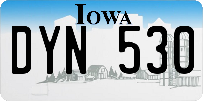 IA license plate DYN530