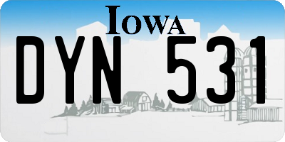 IA license plate DYN531