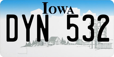 IA license plate DYN532