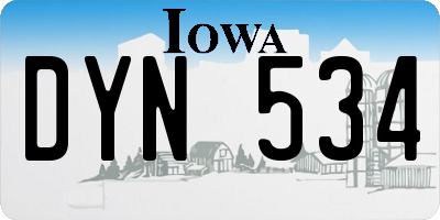 IA license plate DYN534