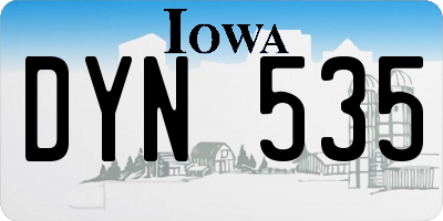 IA license plate DYN535