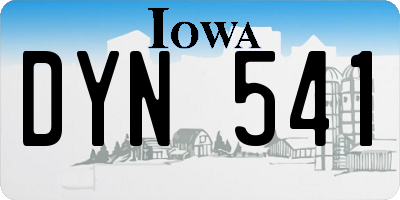 IA license plate DYN541