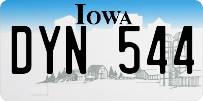 IA license plate DYN544