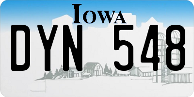 IA license plate DYN548
