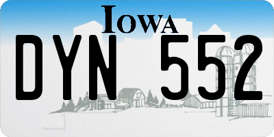 IA license plate DYN552