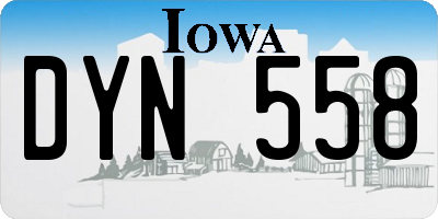 IA license plate DYN558