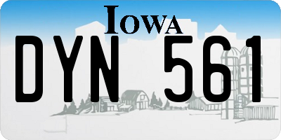 IA license plate DYN561