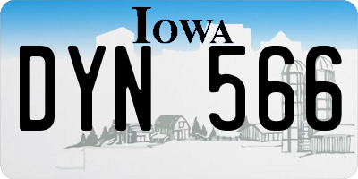 IA license plate DYN566