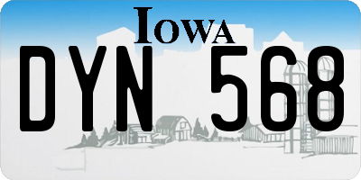 IA license plate DYN568