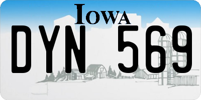 IA license plate DYN569