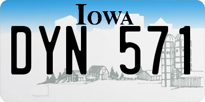 IA license plate DYN571