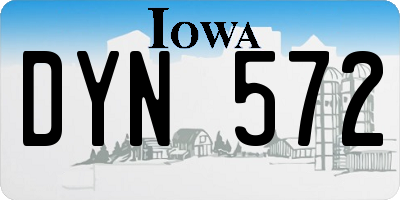 IA license plate DYN572