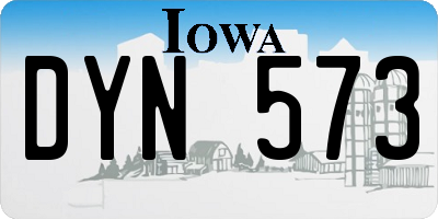 IA license plate DYN573