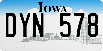 IA license plate DYN578