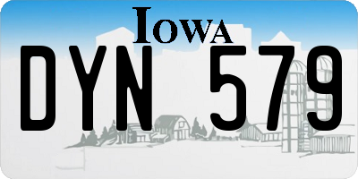 IA license plate DYN579