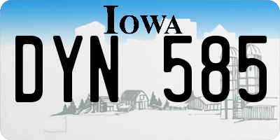 IA license plate DYN585