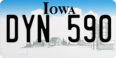 IA license plate DYN590