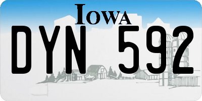 IA license plate DYN592