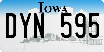 IA license plate DYN595