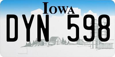 IA license plate DYN598