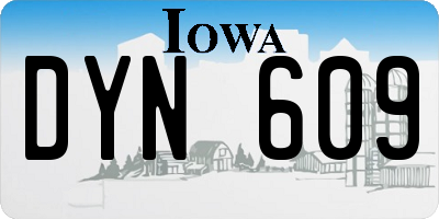 IA license plate DYN609