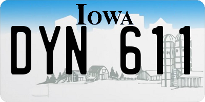 IA license plate DYN611