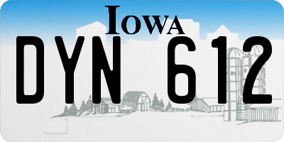 IA license plate DYN612