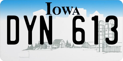 IA license plate DYN613