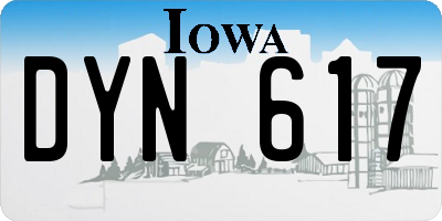 IA license plate DYN617