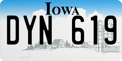 IA license plate DYN619
