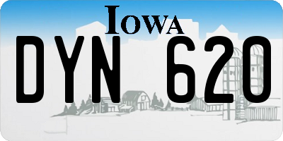 IA license plate DYN620