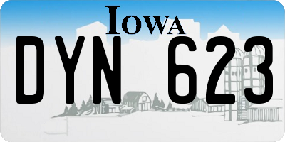 IA license plate DYN623