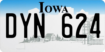 IA license plate DYN624