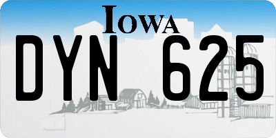 IA license plate DYN625