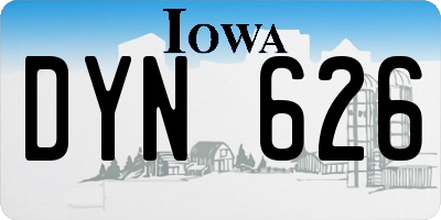 IA license plate DYN626