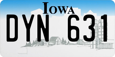 IA license plate DYN631