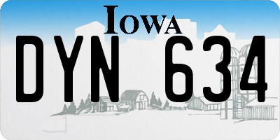 IA license plate DYN634