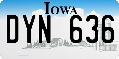 IA license plate DYN636
