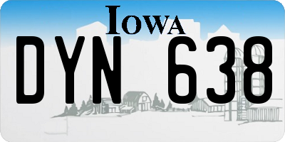 IA license plate DYN638