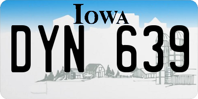 IA license plate DYN639