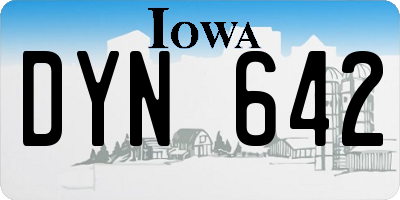 IA license plate DYN642